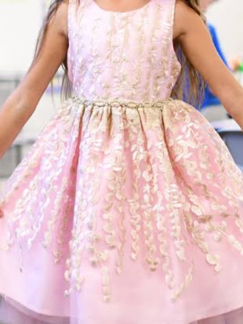 ELABORATE COUTURE PRINCESS RHINESTONE GOWN DRESS SIZE 7